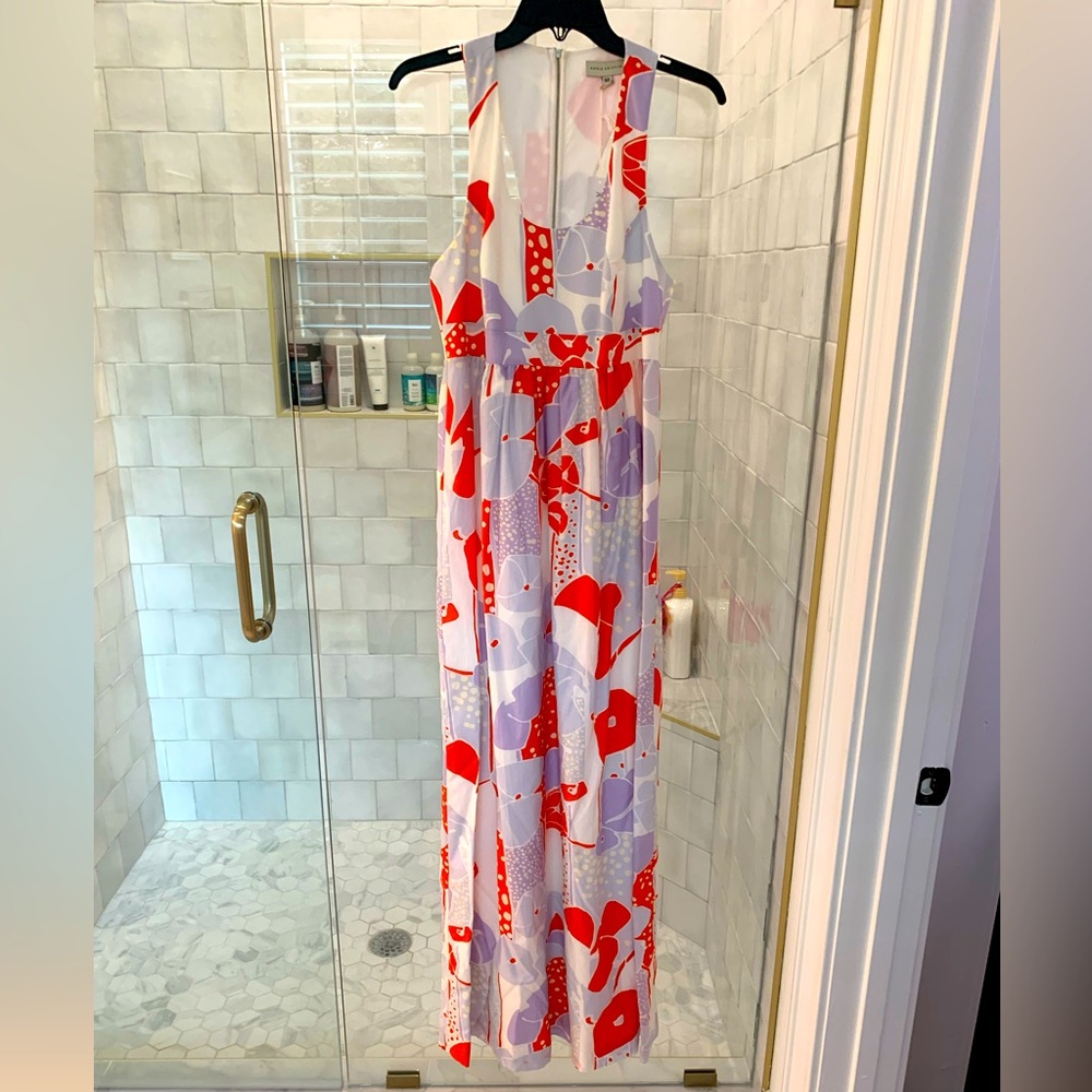 NWT Annie Griffin Louise Maxi Dress. Mod Print. Size 10.
